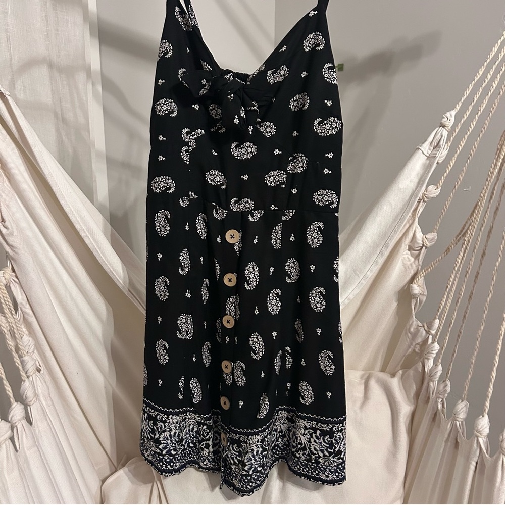 Black and White Patterned Dress